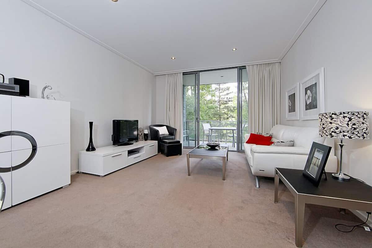 Appartamento, 2 camere da letto (Glebe Park 145) | Area soggiorno | TV LCD, lettore DVD