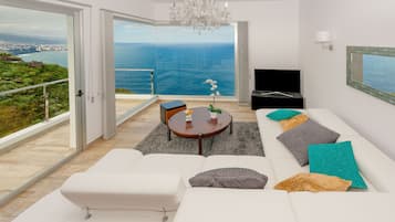 Een smart-tv en een stereo