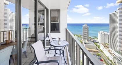 High Rise Deluxe Ocean View Kostenloses Parken / Wifi in Waikiki 3204