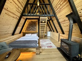 Family Bungalov | 1 yatak odası, kaliteli yatak takımı, ücretsiz minibar ürünleri, masa 