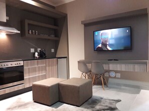 Apartment, 2 Bedrooms | Living area | 48-inch LED TV with satellite channels, TV - Atlantic Apartments (Swakopmund)