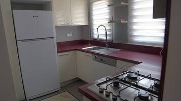 Apartment, 1 Bedroom | Private kitchen | Fridge