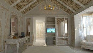 Exclusive Double Room, Pool View | Living area | LCD TV - Alacatı On Oda Hotel (Cesme)