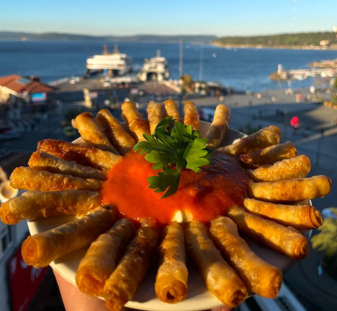 breakfast and dinner served, sea views