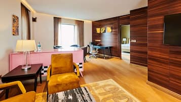 Suite Executive, 1 camera da letto, non fumatori | Biancheria da letto di alta qualità, una cassaforte in camera