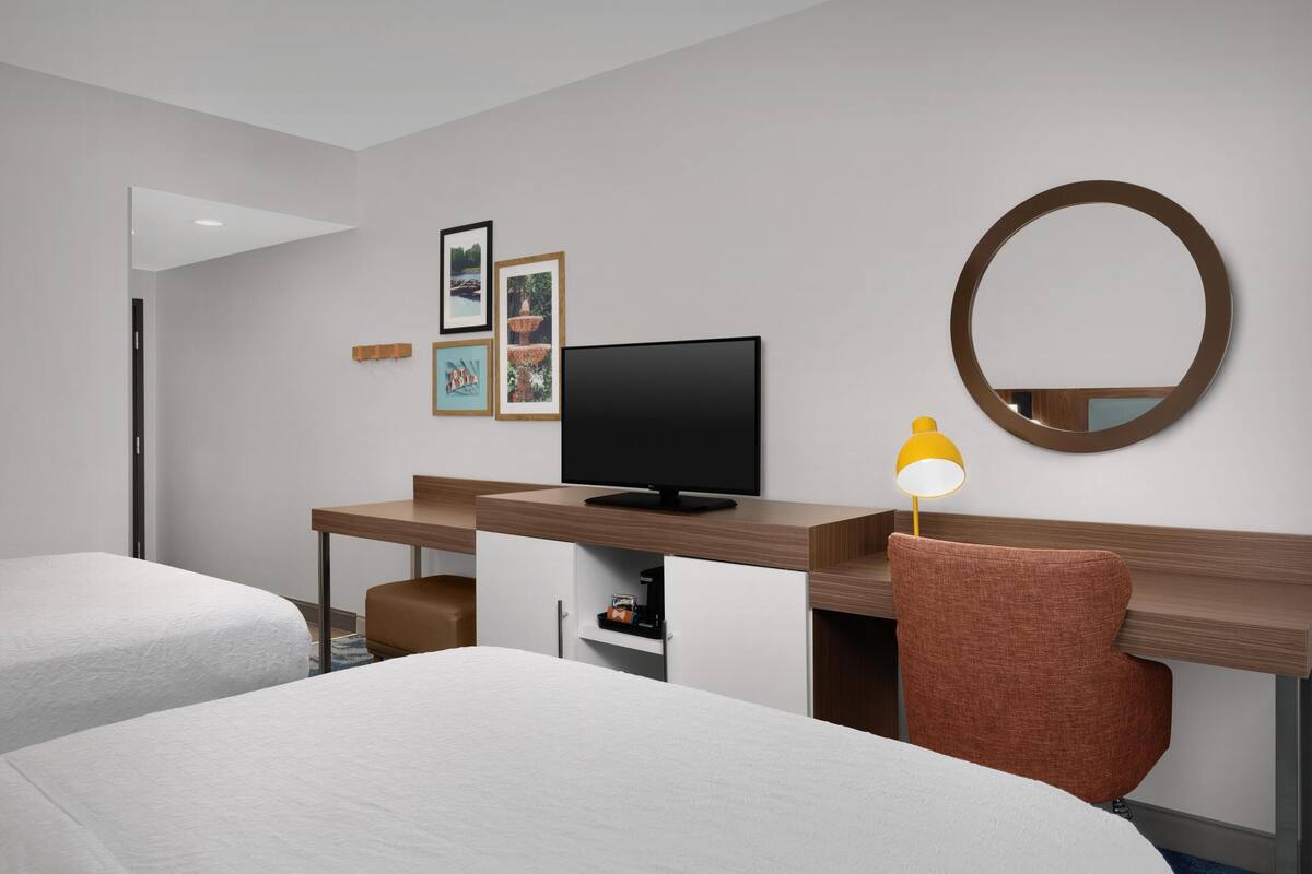 Room, 2 Queen Beds, Non Smoking | Premium bedding, pillowtop beds, in-room safe, desk