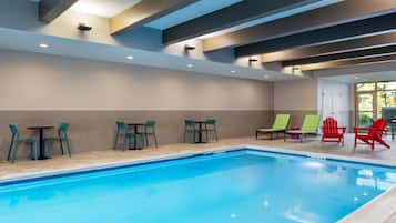 Indoor pool, open 9:00 AM to 5:00 PM, sun loungers