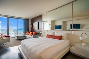 Premium bedding, minibar, in-room safe, desk