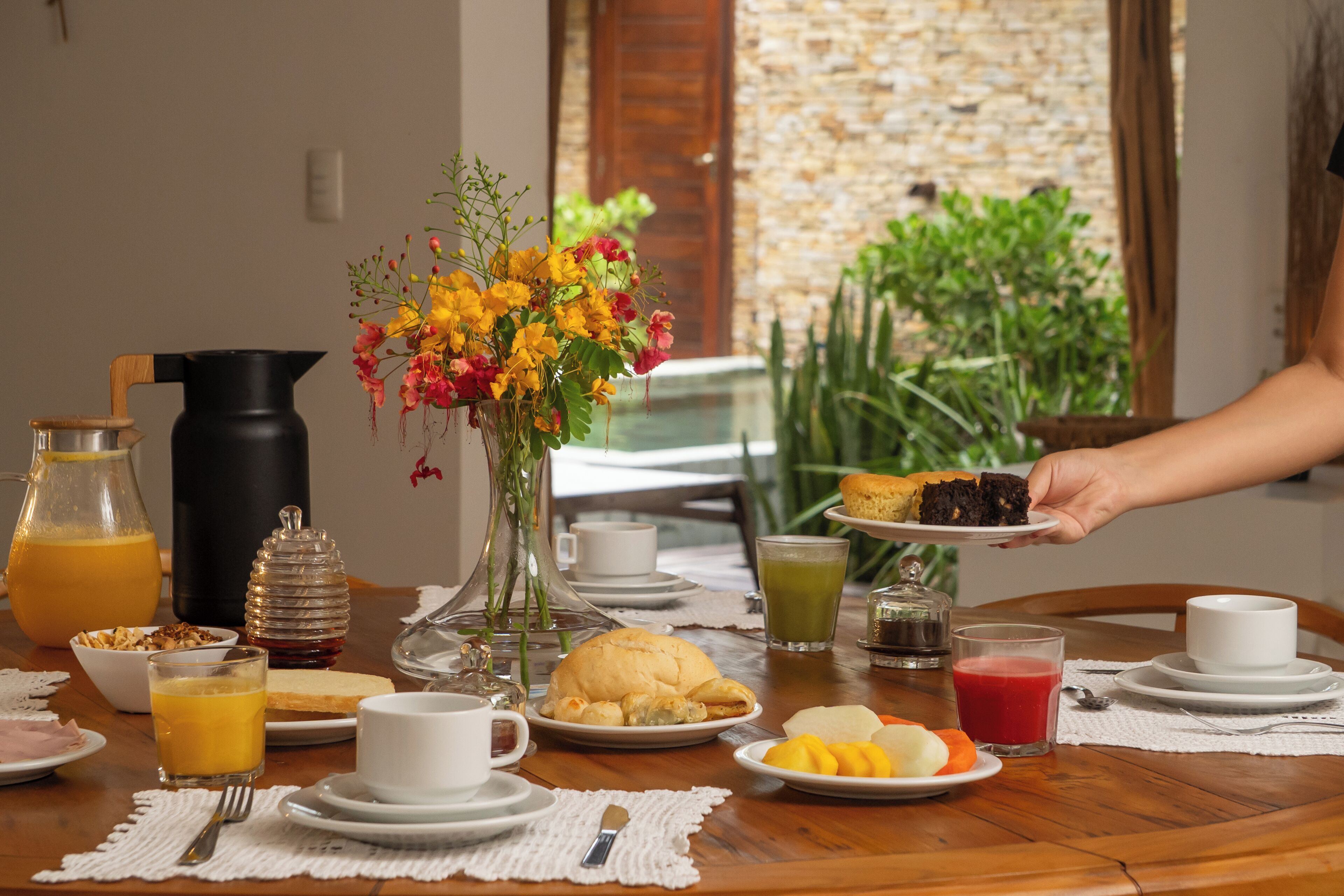 Free daily buffet breakfast