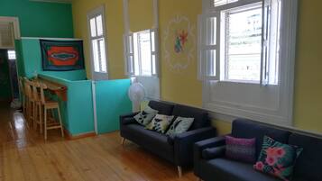 Family Room, Multiple Beds, Shared Bathroom (#4) | In-room safe, desk, free WiFi, bed sheets