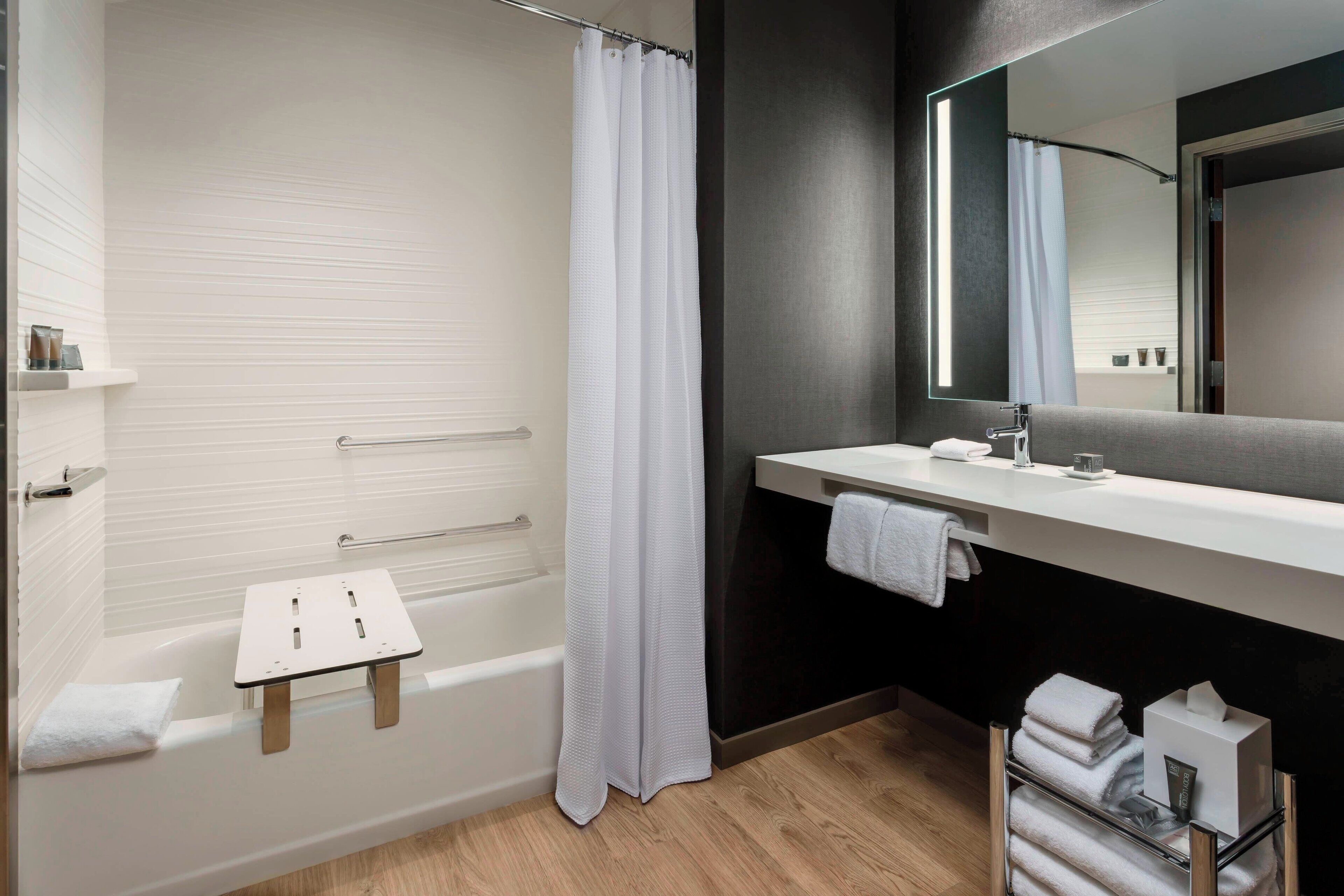 shower, rainfall showerhead, eco-friendly toiletries, hair dryer