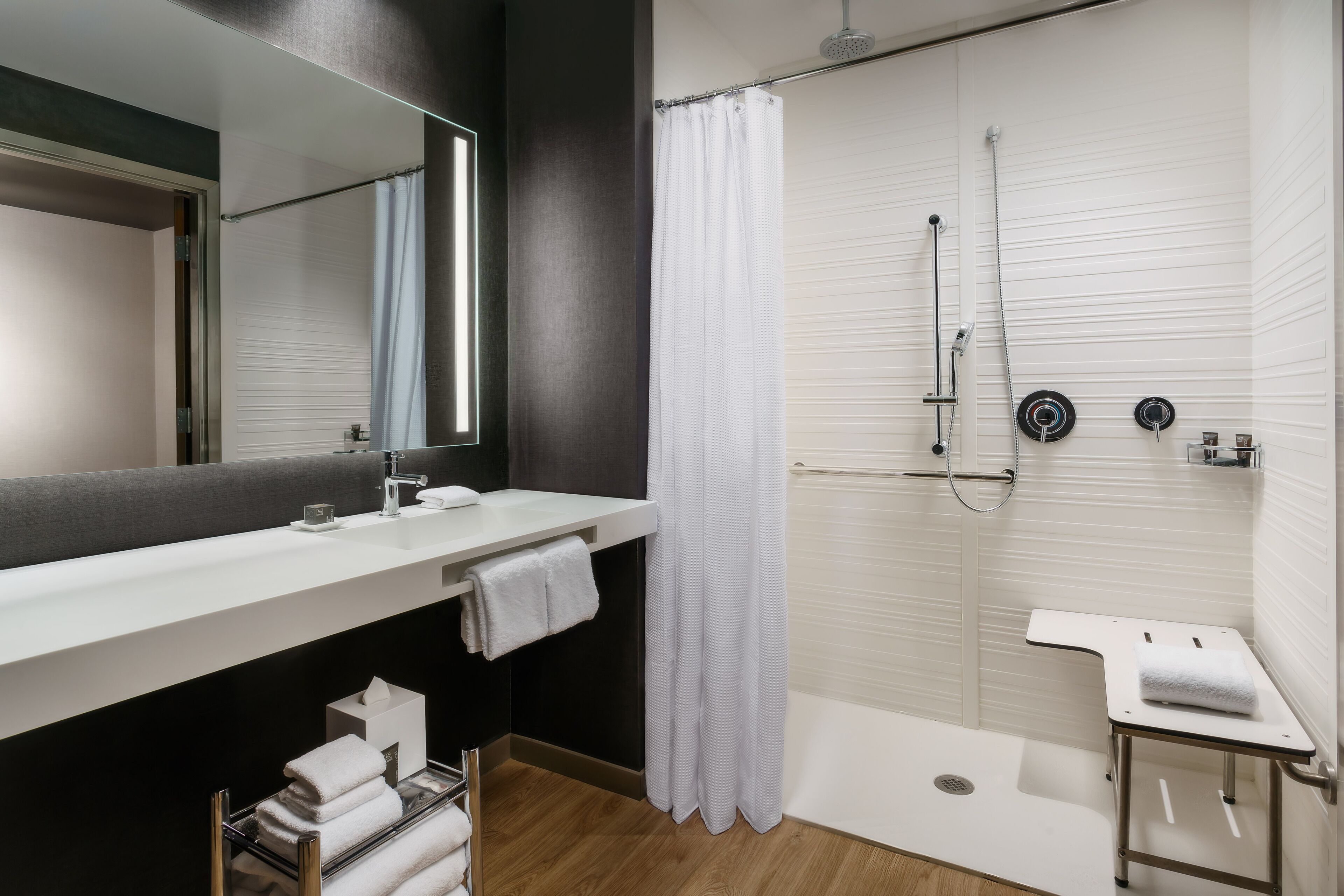 shower, rainfall showerhead, eco-friendly toiletries, hair dryer