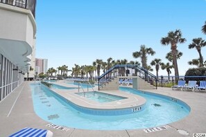 Indoor pool, a heated pool - Direct Oceanfront, In the middle of happening area (Myrtle Beach)