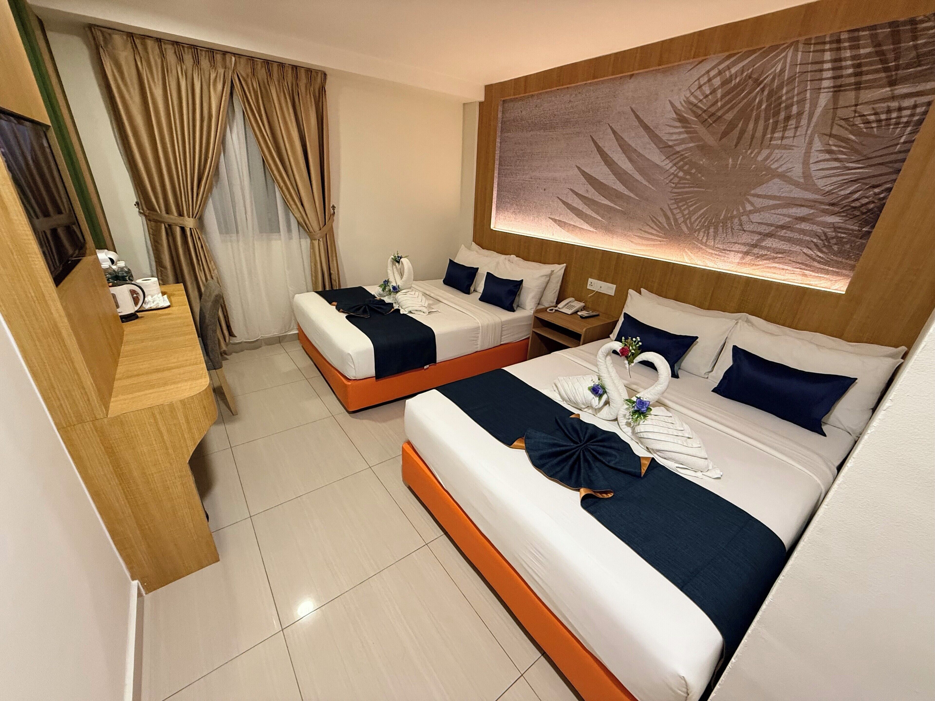 Family Double Room | Select Comfort beds, minibar, desk, laptop workspace