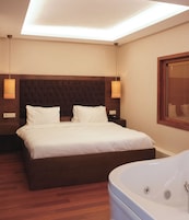 Sábanas de algodón egipcio, ropa de cama de alta calidad y minibar 