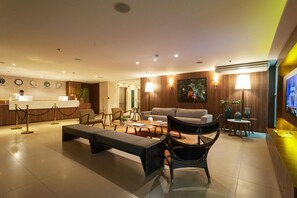 Sitteområde i lobbyen