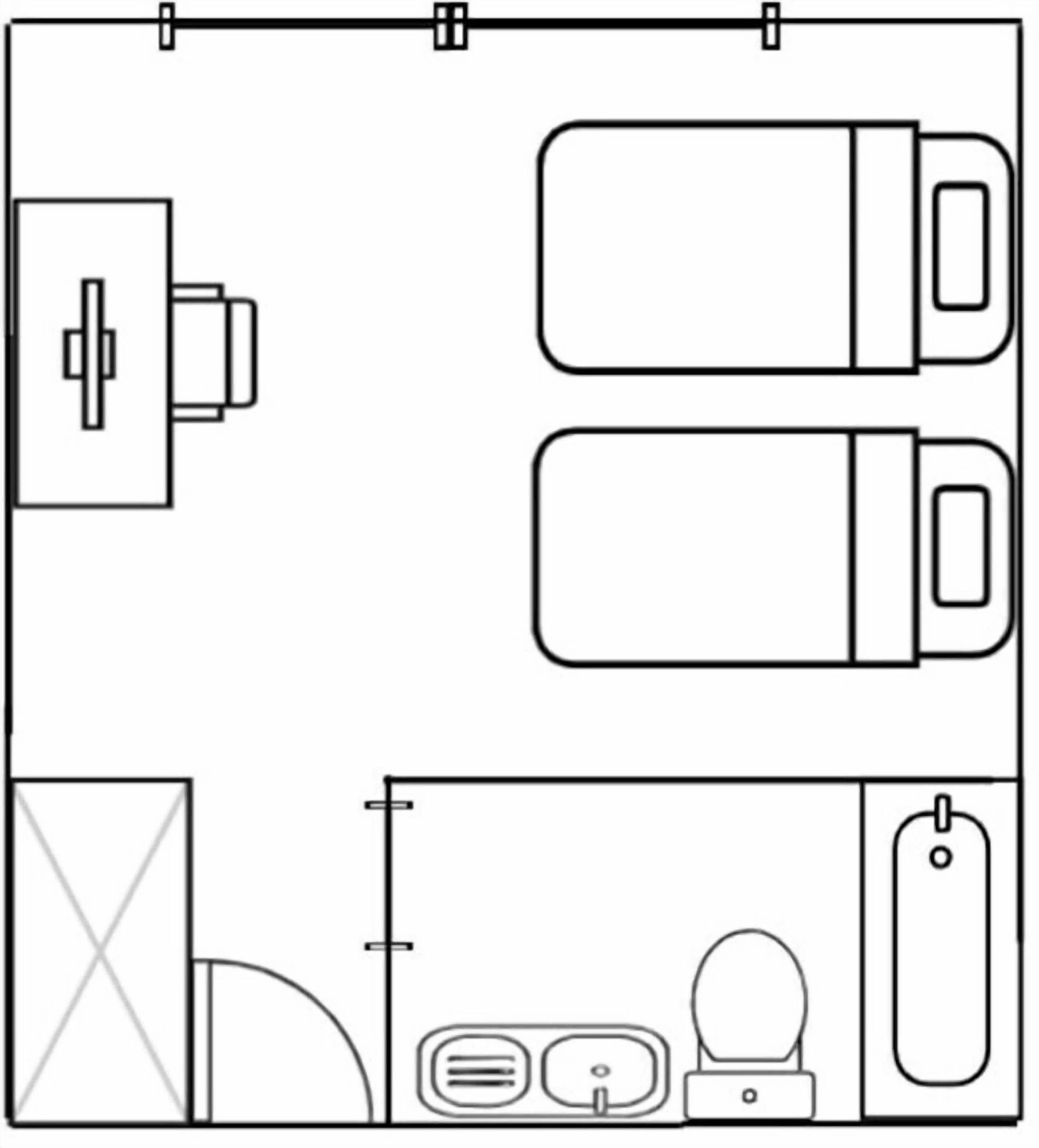 standard twin room | premium bedding, minibar, in-room safe, desk