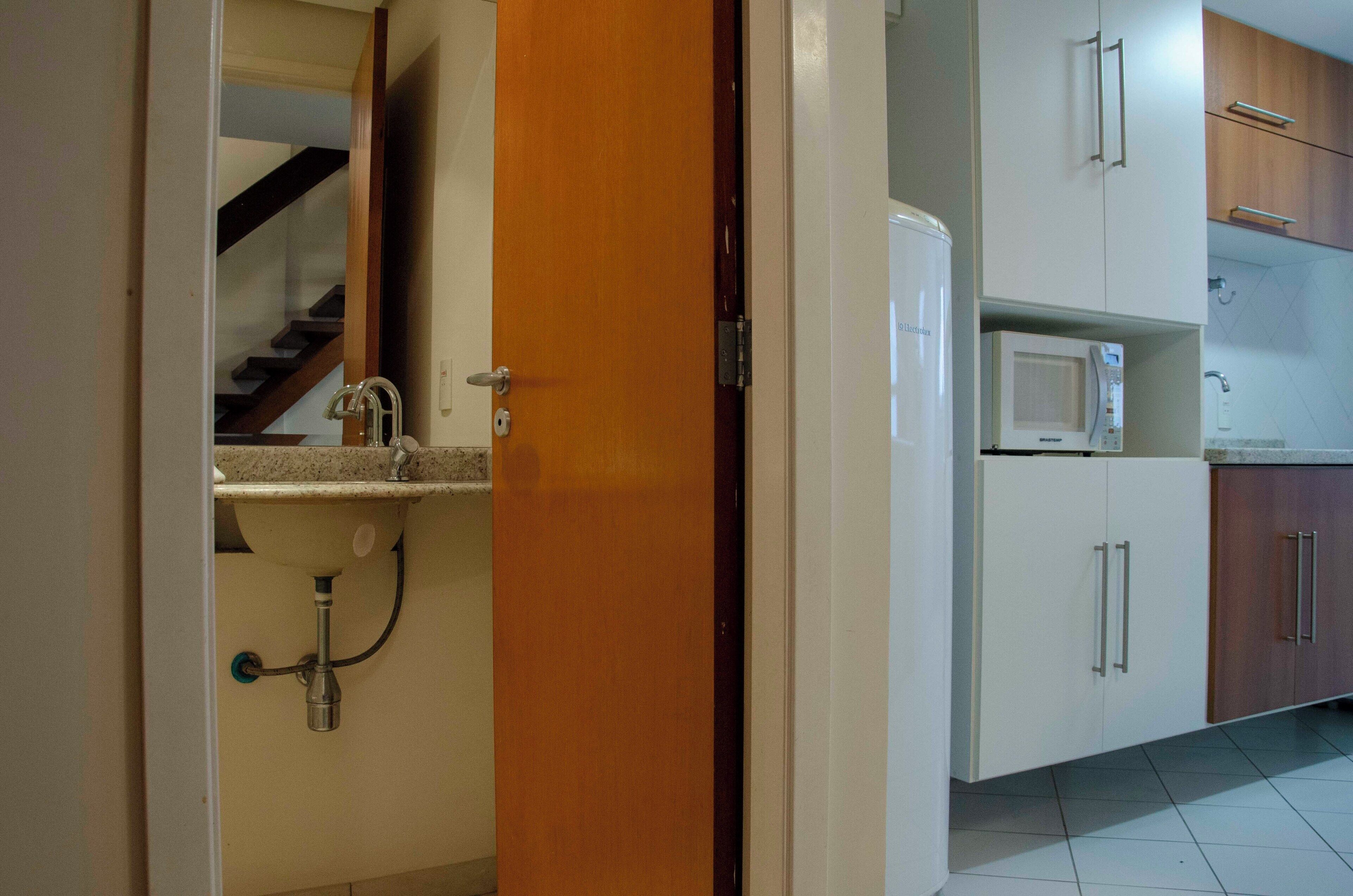 duplex casal | private kitchenette | fridge, microwave, oven, cookware/dishes/utensils