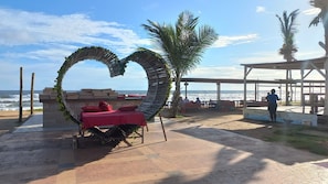 Accommodatie ligt op het strand