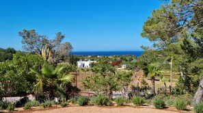 Property grounds - Santa Eulalia Del Rio: chalet - IbizaHouse with character with pool and bbq place and magic seaview (santa eulalia del rio)