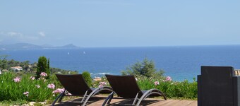 Luxueuse villa, picine chauffée, climatisation, vue mer panoramique