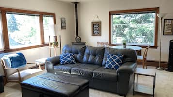 Smart TV, DVD player, books, video library