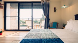 Deluxe-Doppelzimmer, Balkon, Strandblick (201)