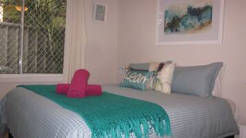 2 bedrooms, premium bedding, individually decorated