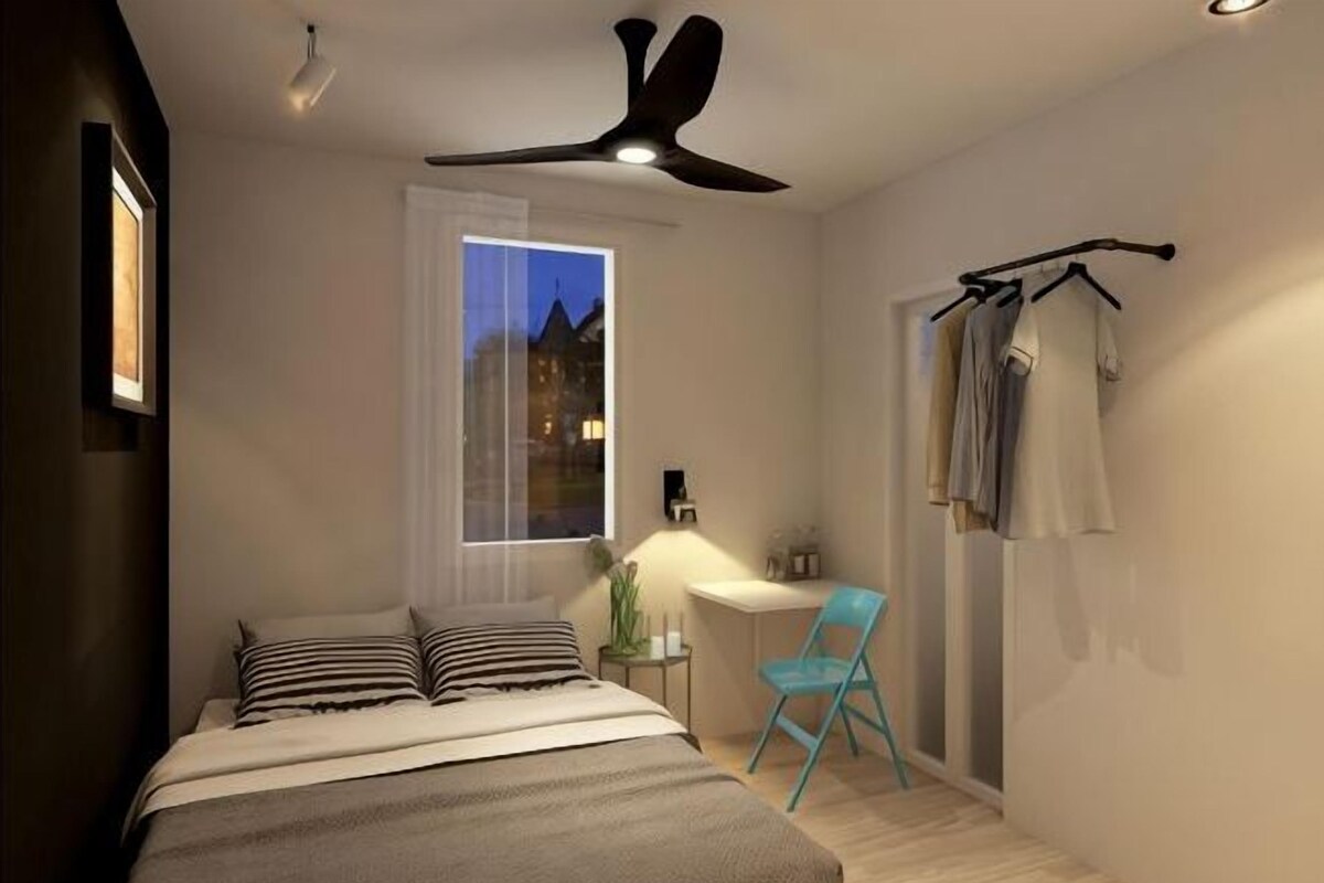 Desk, iron/ironing board (on request), WiFi (free), bed sheets