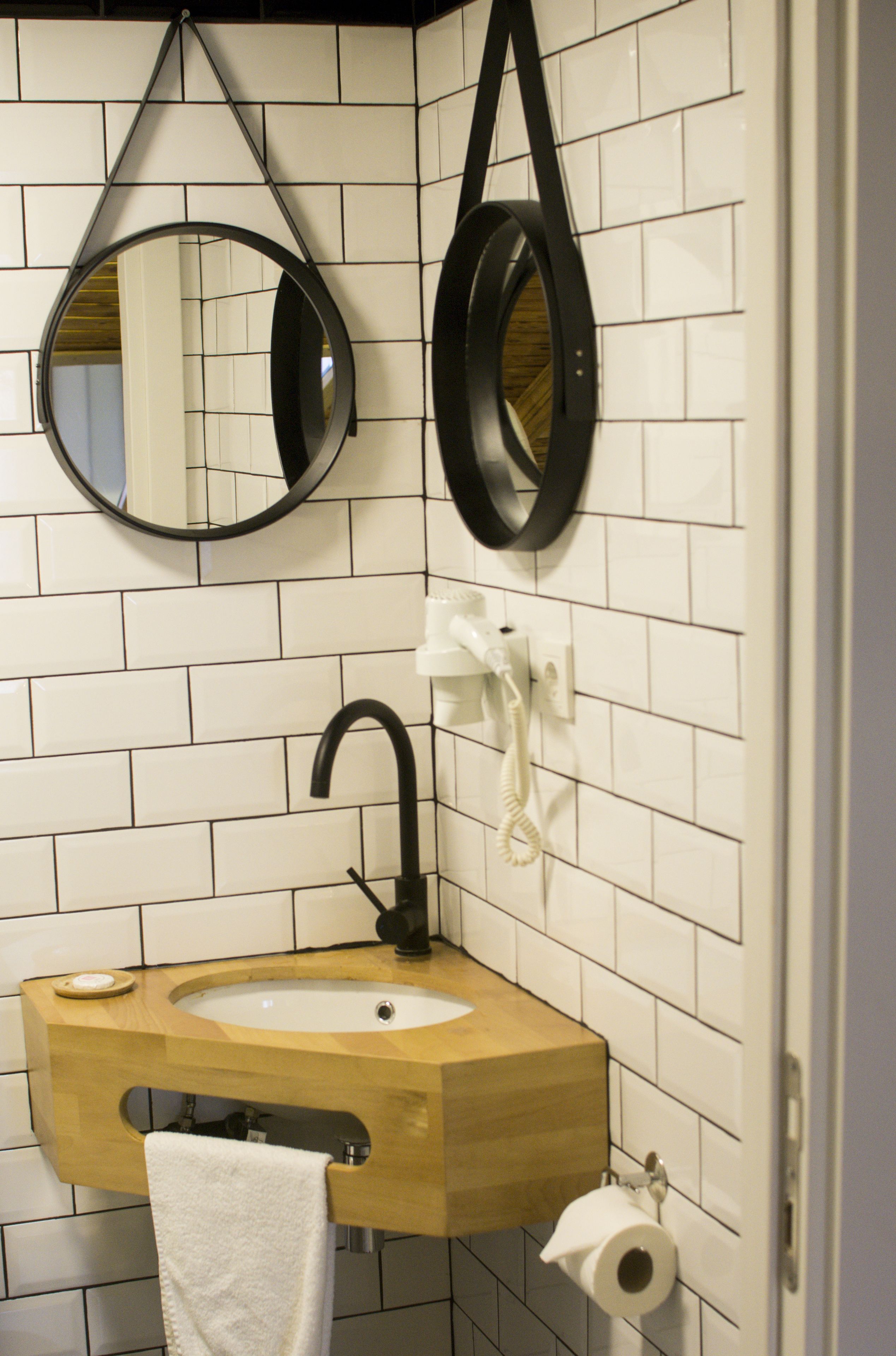 free toiletries, hair dryer, slippers, towels