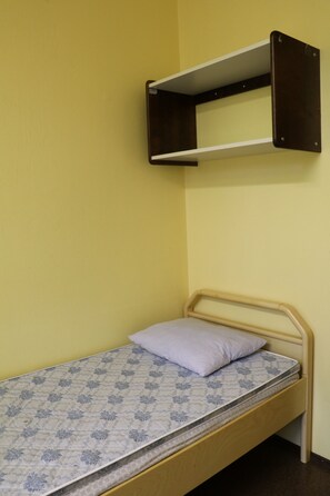 Desk, free WiFi, bed sheets