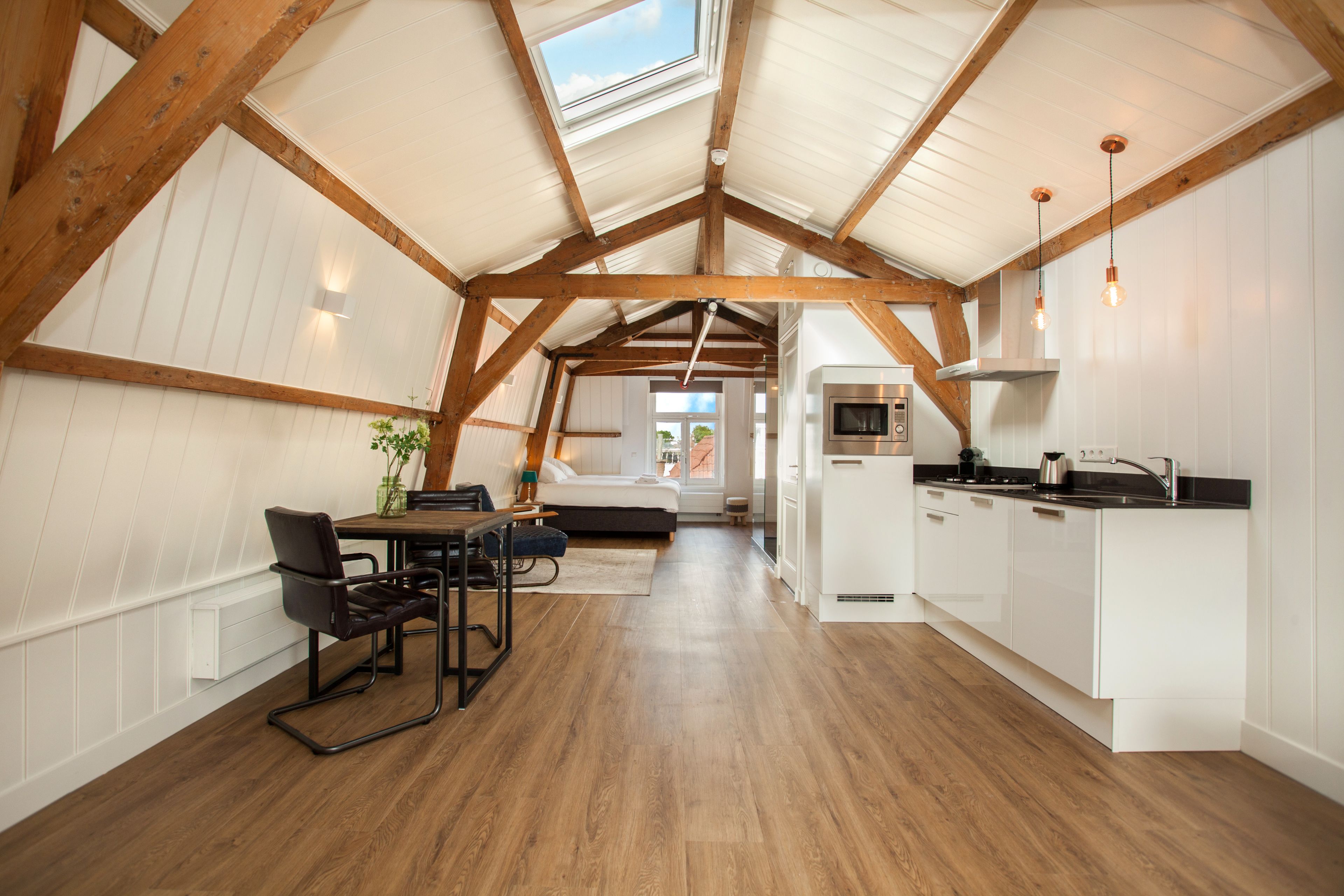 舒適樓中樓客房, 2 張單人床 | 私人廚房 | 雪櫃、微波爐、焗爐、爐具