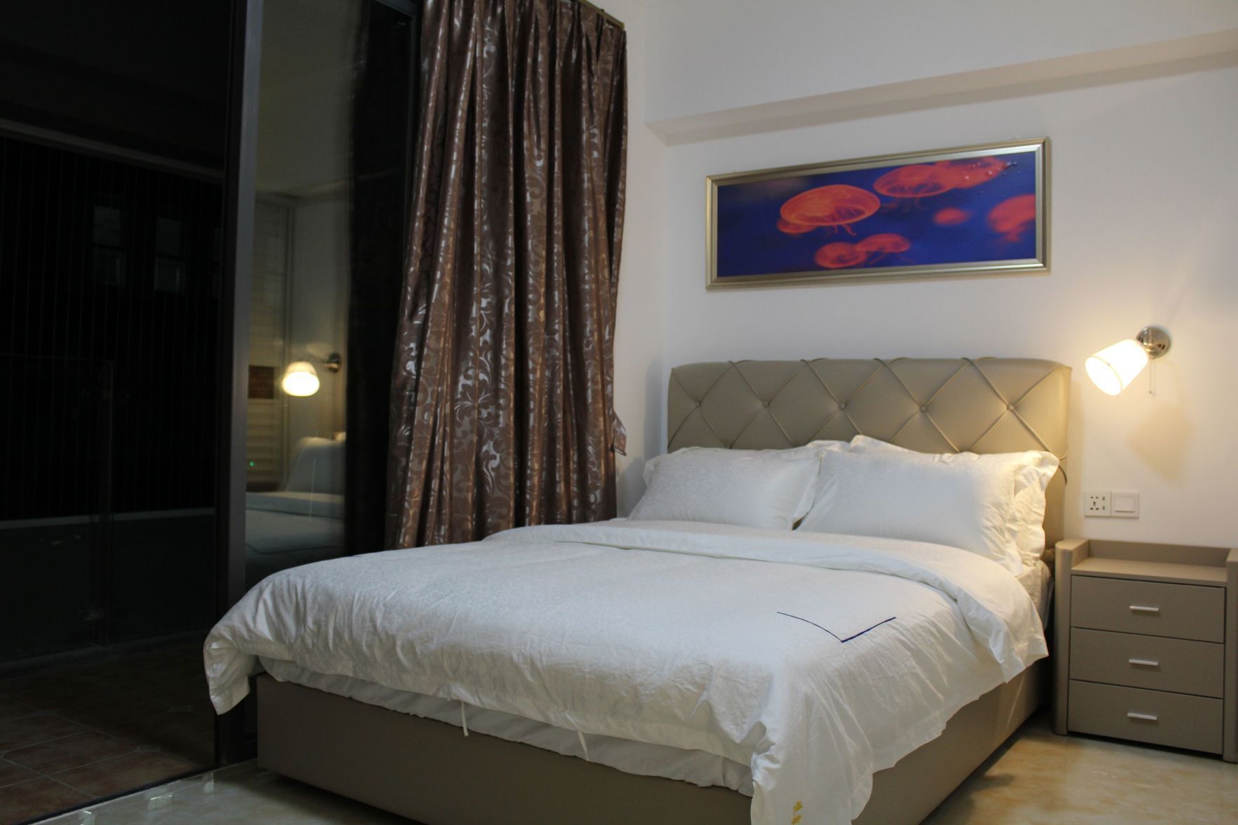 Pillowtop beds, desk, blackout drapes, iron/ironing board