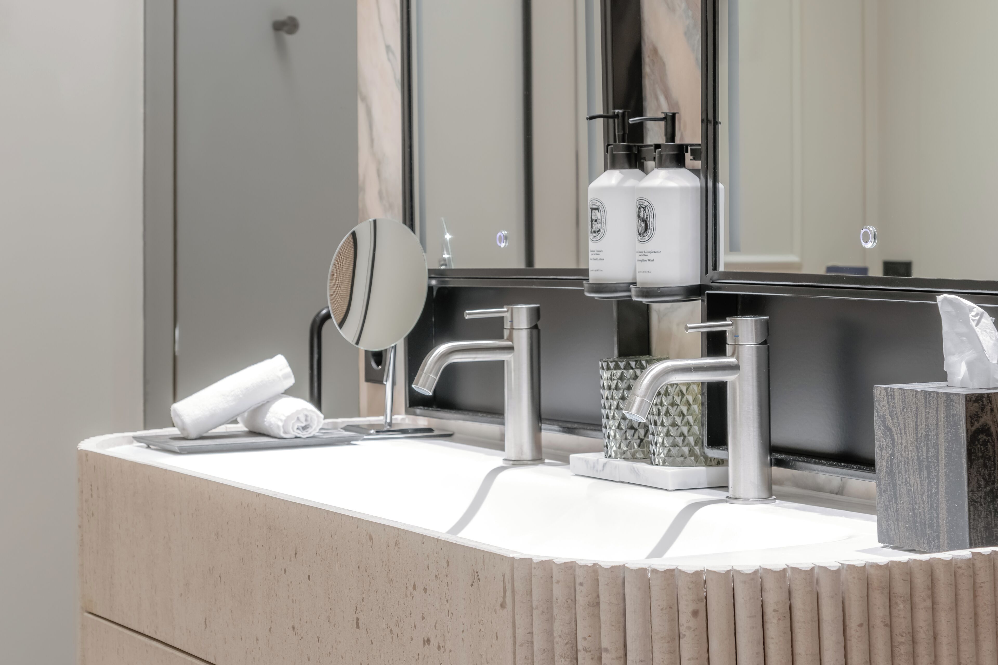 Eco-friendly toiletries, hair dryer, bathrobes, slippers