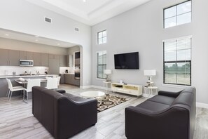 Casa, 5 habitaciones, alberca privada, vista al lago | Cocina privada | Refrigerador, microondas, horno y parrilla de estufa 