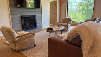 Smart TV, fireplace, Netflix, DVD player
