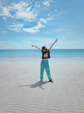 En la playa