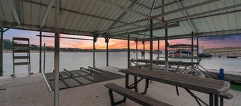 Lakefront Home with Captained Part Boat, Private Dock, Beach, Game-room