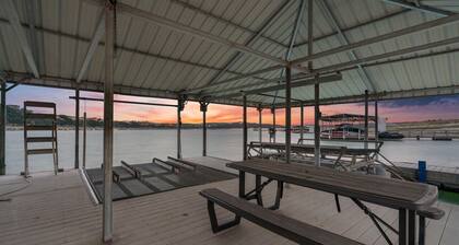 Lakefront Home with Captained Part Boat, Private Dock, Beach, Game-room