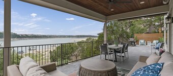 Lakefront Home with Captained Part Boat, Private Dock, Beach, Game-room