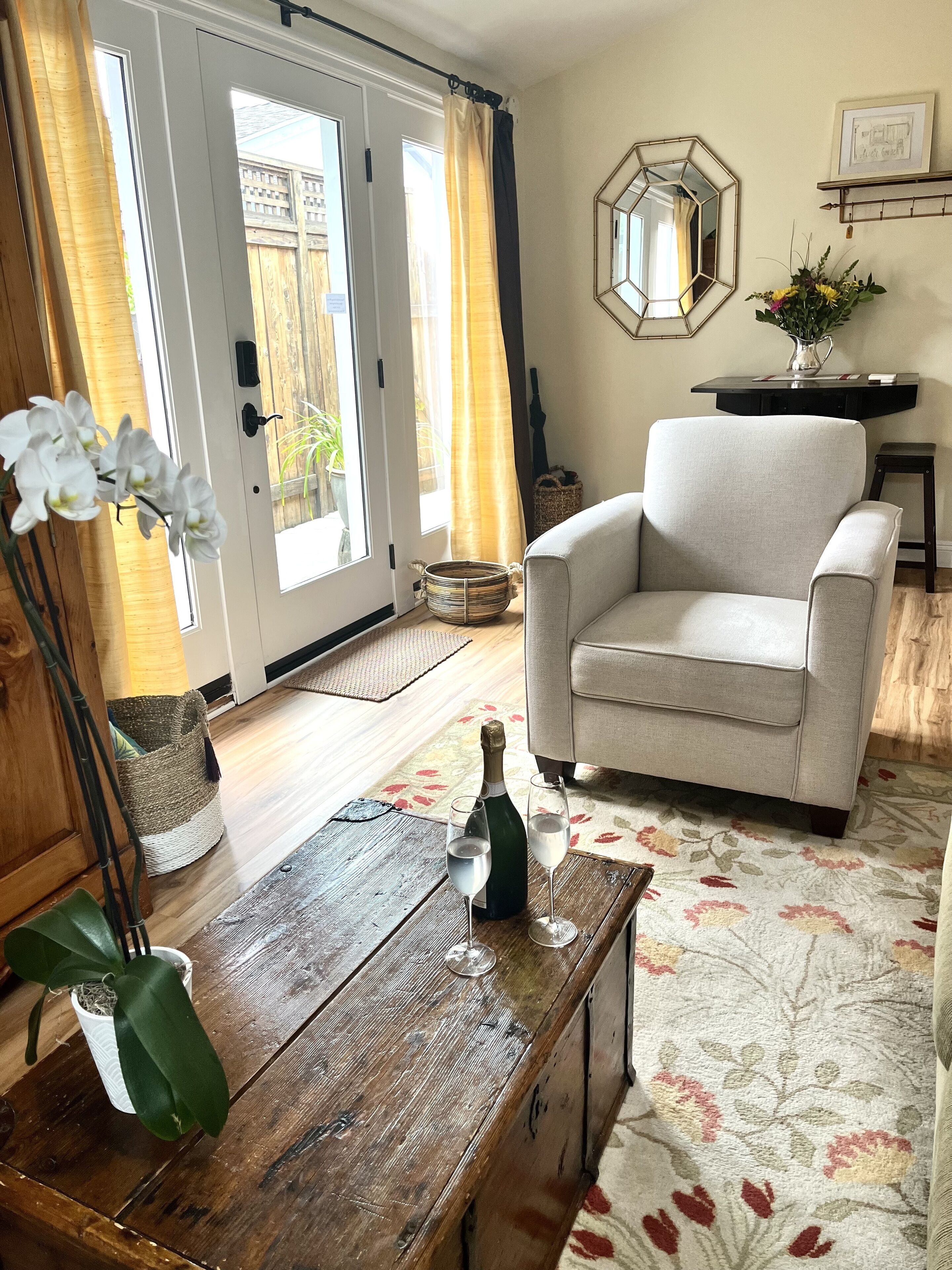 Smart TV, DVD player, books