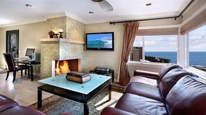 TV, fireplace, DVD player - Spectacular Ocean Views! Steps to Beach! Private Patio and 1 Car Garage! (Laguna Beach)