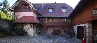 Casa rural tradicional en una casa típica alsaciana 