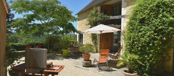 Sarlat Périgord Noir - Gite de La Cour old barn restored heated pool