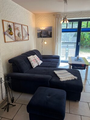 TV, fireplace, DVD player, books