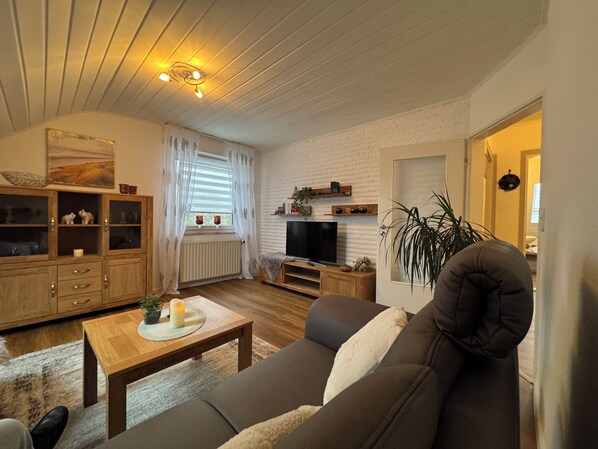 Fernseher, DVD-Player, Bücher