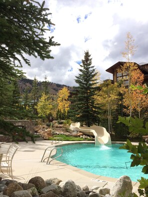 Outdoor pool, a heated pool