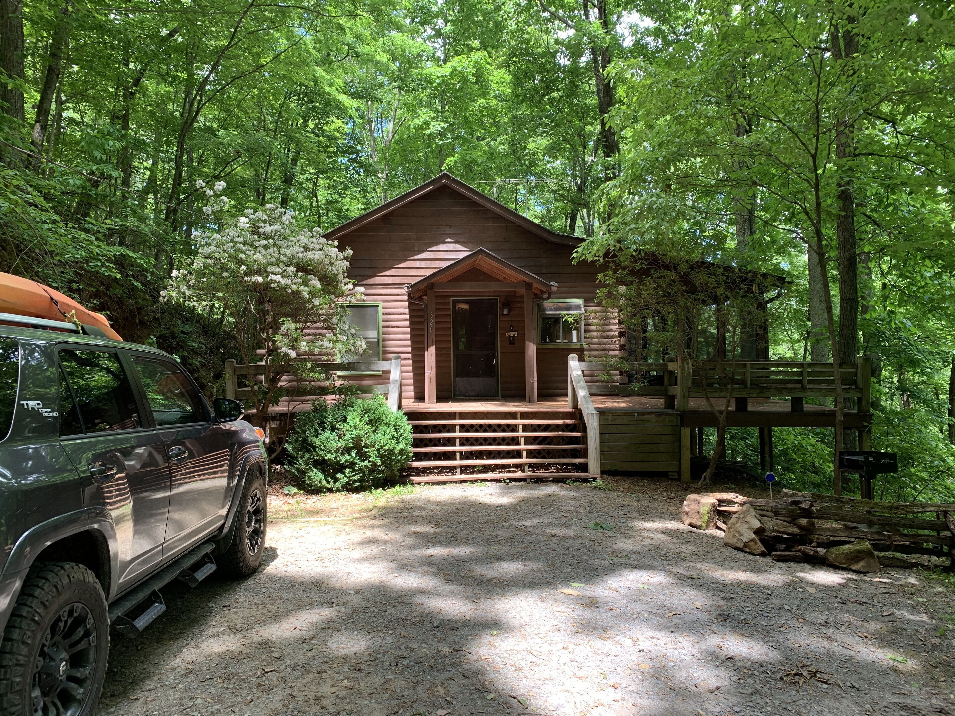 Welcome to our cabin!  Don't forget your kayak!