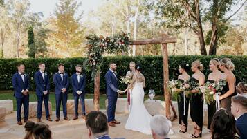 Outdoor wedding area