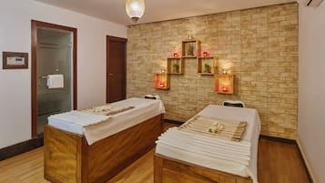 Sauna, steam room, deep-tissue massages, Swedish massages, facials